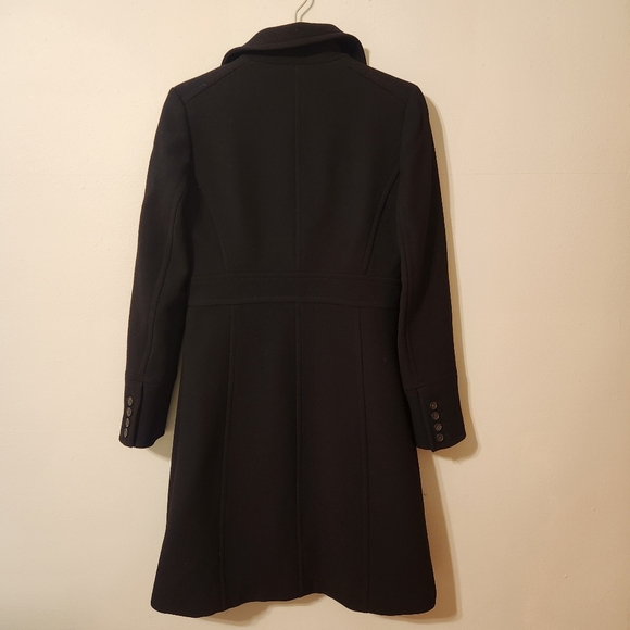J.Crew Topcoat in Double Cloth By Manifattura di Carmignano Sz. 2 Black 94% Wool - Picture 4 of 9